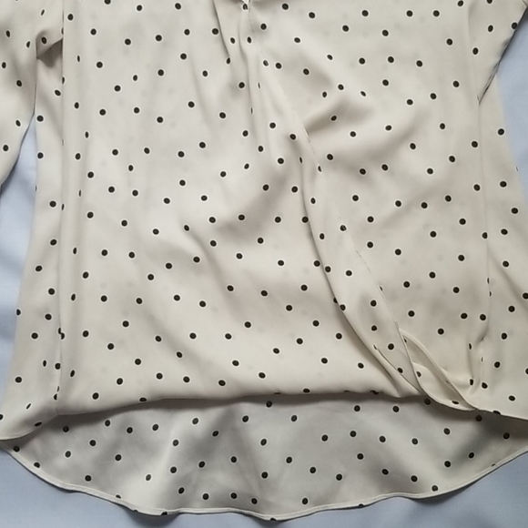 Ann Taylor polka dot cross over top - Picture 2 of 3